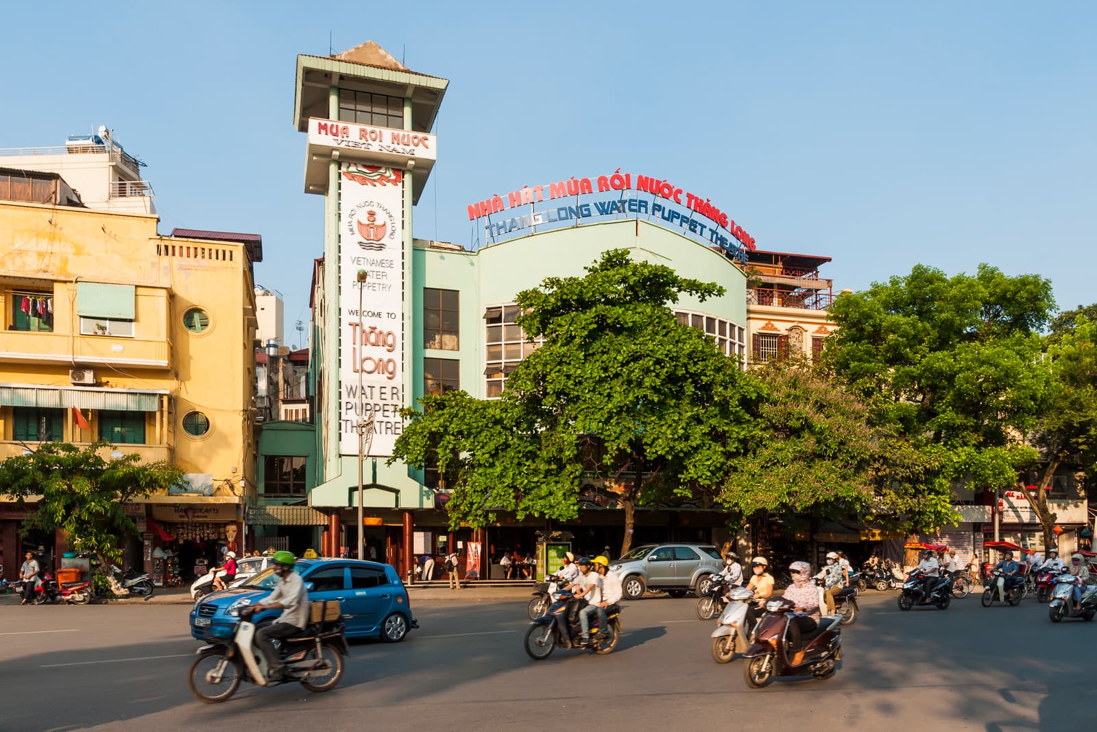 The Thang Long Water Puppet Theatre beside Hoan Kiem Lake